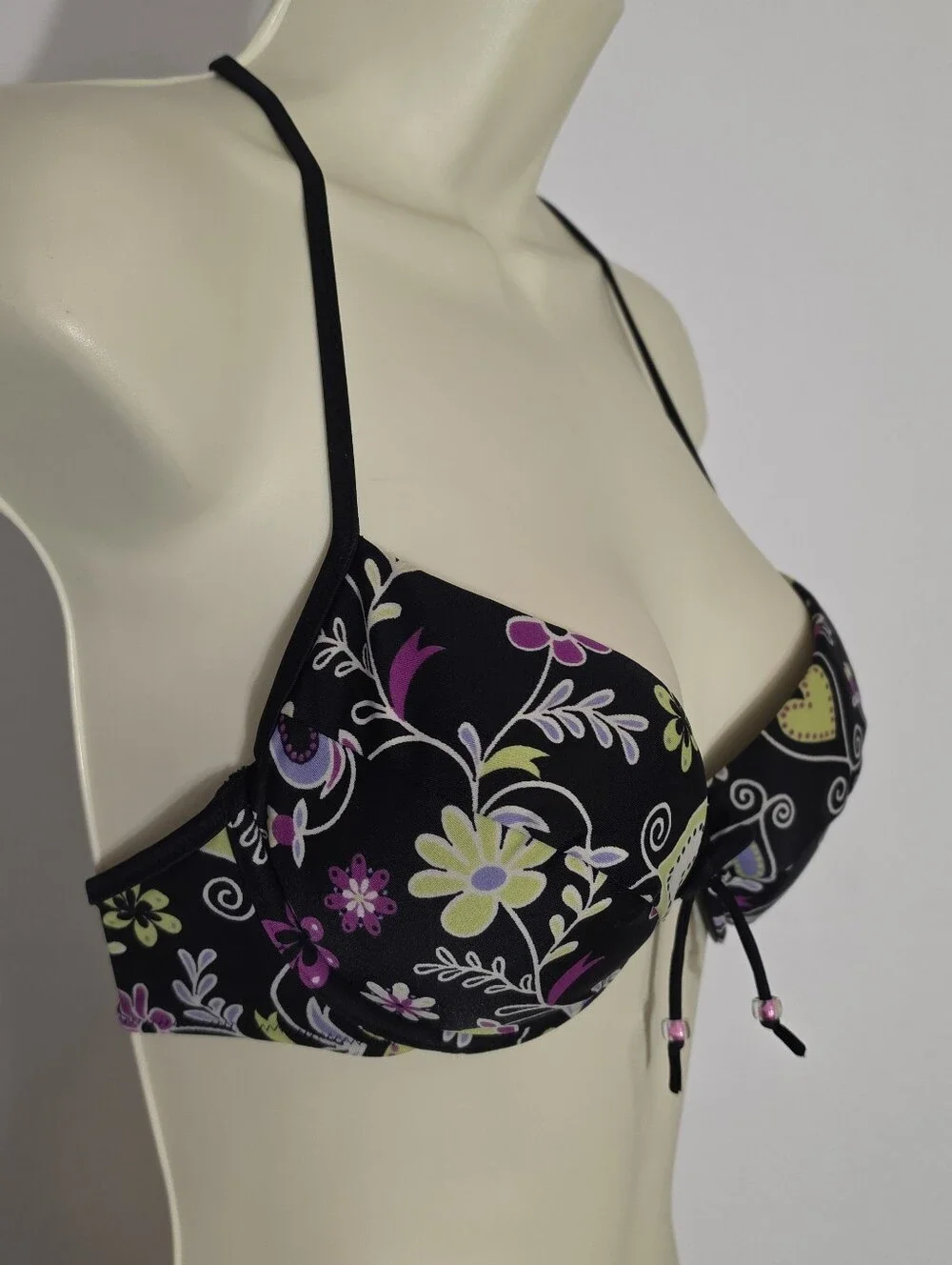 Victoria's Secret Bikini Top Black Multi Size 34C - Picture 6 of 15
